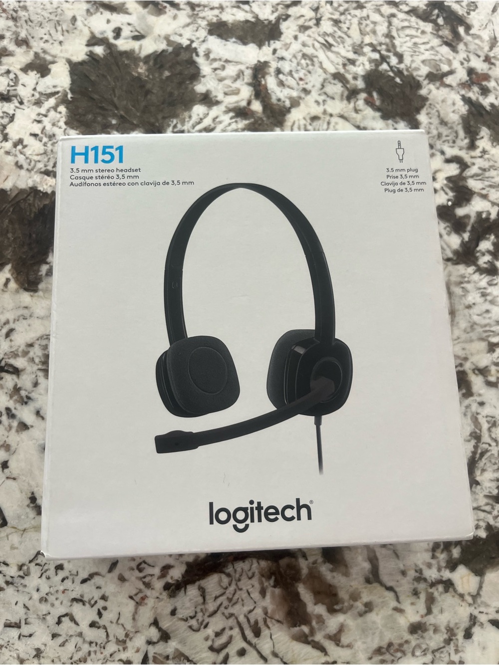 Logitech H151 Black On-Ear Wired Headset with Boom Microphone